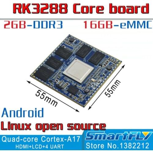 RK3288 Core Board Quad Core ARM Cortex-A17 Development Board 2GB DDR3 16G eMMC minipc X3288 Android linux development