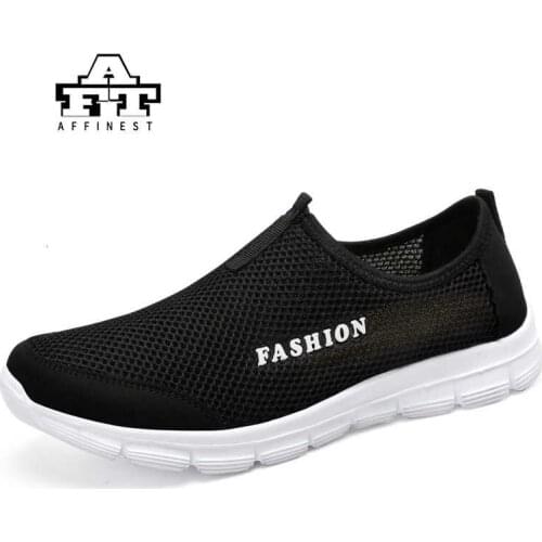 Sport Shoes Men Summer Super Light Mesh Sneakers Breathable Slip On Casual Walking Shoes Couple Gym Trainers Flat Running Shoes