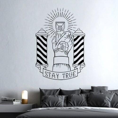 Barber Shop Sticker Customized Chop Bread Decal Posters Vinyl Wall Art Decor Windows Decoration Haircut Shavers Decals