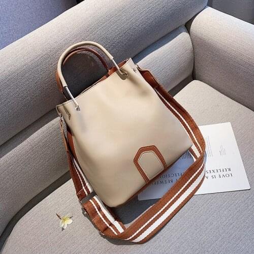 Brand womens handbag large capacity ladies Messenger bag wide shoulder strap female shoulder bag discount business bags 2019