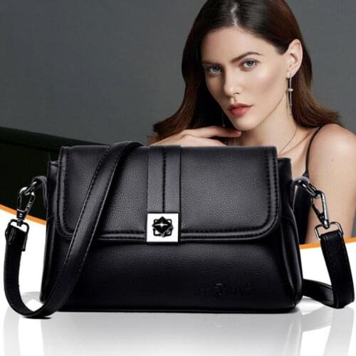 Womens shoulder bags high quality casual PU leather handbags luxury design Crossbody for women solid color fashion women bags