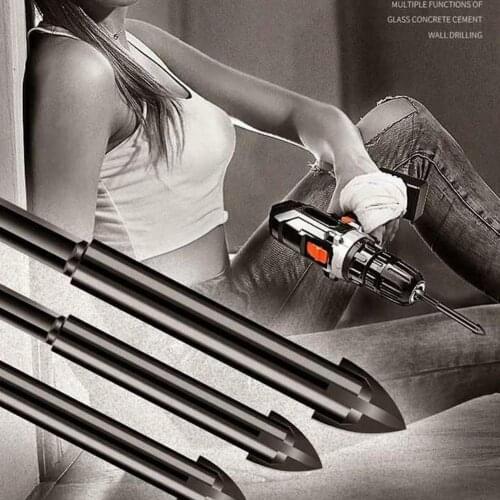 5PCS Drill Bit With 3 Cutting Edge Point Spear Head Carbide Drill For Ceramics Tiles Concrete Efficient Universal Drilling Tool