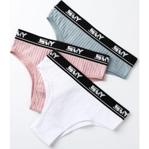 Hot Fashion Women Sexy Cotton Panties Letter Underwear Low Waist Seamless Female Briefs Comfortable Intimates Lingerie Tangas