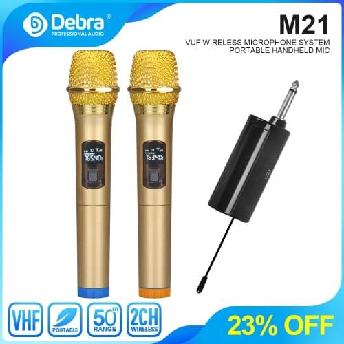 M21 Universal UHF Portable Wireless Microphone Metal Handheld Microphones Use For Conference,Computer,Audio Mixer