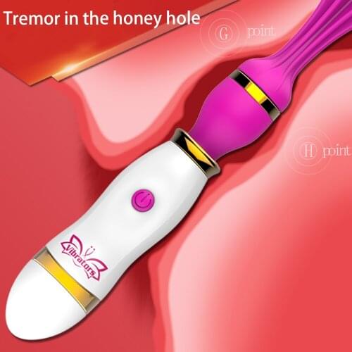 Running head vibrator for women 12 frequency tongue rotation stimulating vibration dreams stick USB charging Woman masturbation