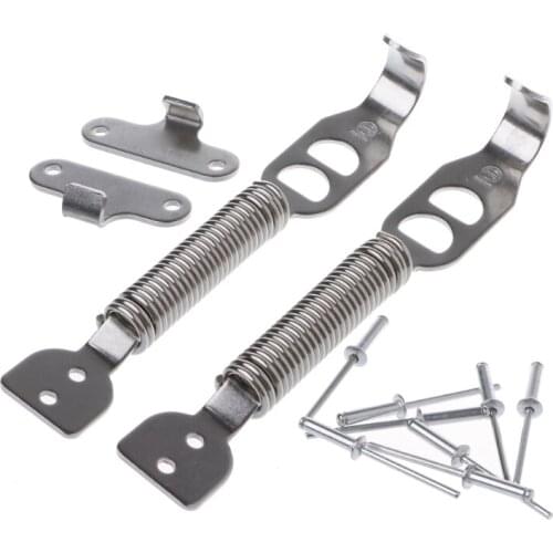 1 Set Stainless Bonnet Springs Clips Hood Panel Race Rally Pair Lock For IMPREZA EJ18