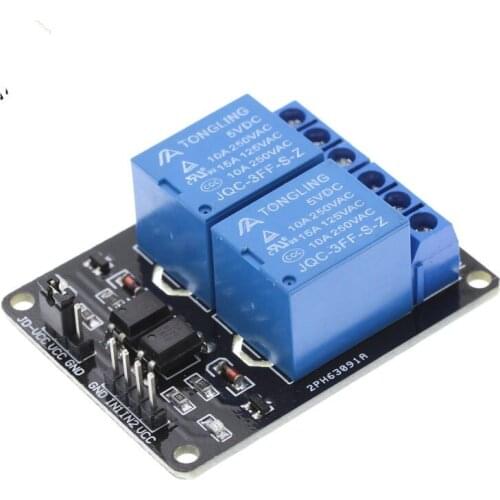 1PCS/LOT New 5V 2 Channel Relay Module Shield For Arduino ARM PIC AVR DSP Electronic 10A