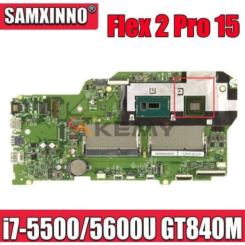 13286-2 48.03G01.0021 For Lenovo Flex 2 Pro 15 Laptop Motherboard i7-5500/5600U CPU GT840M 2GB Video card 100% Fully Tested