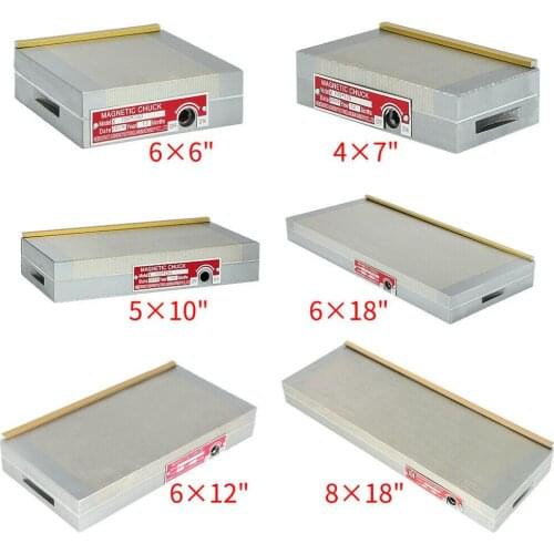 4X7"/5X10"/6X6"/6X12"/6X18"/8X18" Surface Grinder Permanent Magnetic Chuck For Grinding Machine N45 Magnet Material