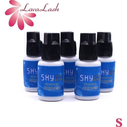 5 Bottles SKY Glue Eyelash Extensions Original Black Cap Beauty Shop Makeups Tools Korea Lasting Wholesale 5ml Low Stimulation