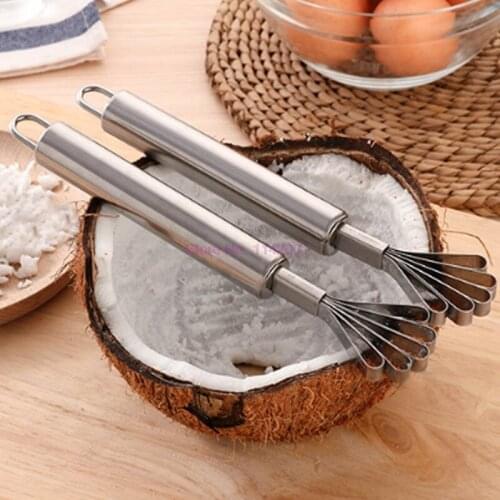 50pcs Stainless Steel Coconut Shaver Kitchen Gadgets Fruit Tools Seafood Accessories Multifunction Fish Clean Scales Tools