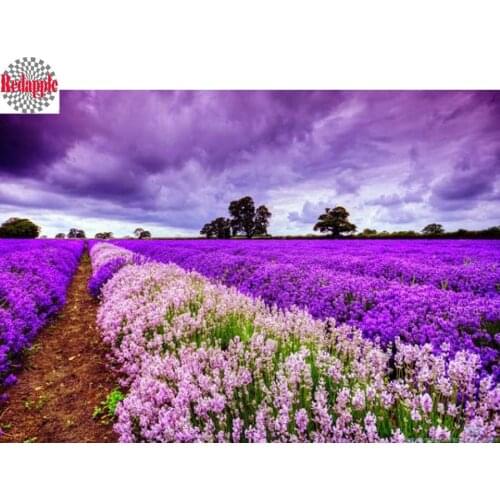 5D Diamond Embroidery Provence Landscape DIY Diamond Painting Lavender full round Diamond Mosaic Rhinestone Home Decor painting