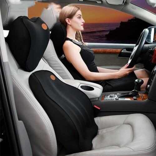 Car Headrest Accessories Seat Back Cushions Lumbar Support Pillow Auto Seat Covers Neck Pillow for Universal