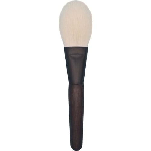 B2 Professional Handmade Makeup Brush Soft Saikoho Goat Hair Large Flat Round Face Powder Brush Ebony Handle Make Up Brushes
