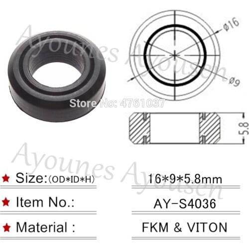 Free shipping 20pieces-500pcs Gromment Seals 16*9*5.8mm For Toyota Mazda Subaru Fuel Injector Repair Kit Lower Seal For AY-S4036
