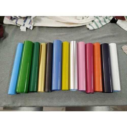 Free Shipping 5rolls 30cmx100cm PU Heat Transfer Vinyl Cut By Cutting Plotter Cutter Heat Press Transfer DIY Iron ON T-shirt