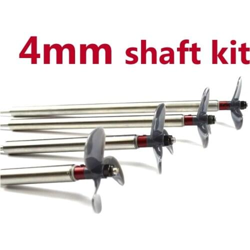 Free Shipping 4mm Shaft assembly Transmission shaft kit shaft+propeller+shaft sleeve for RC Boat