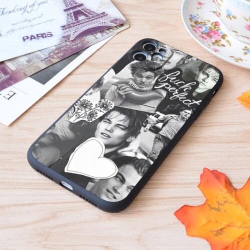 For iPhone Leo Leonardo Dicaprio Handsome Collage Print Soft Matt Apple iPhone Case