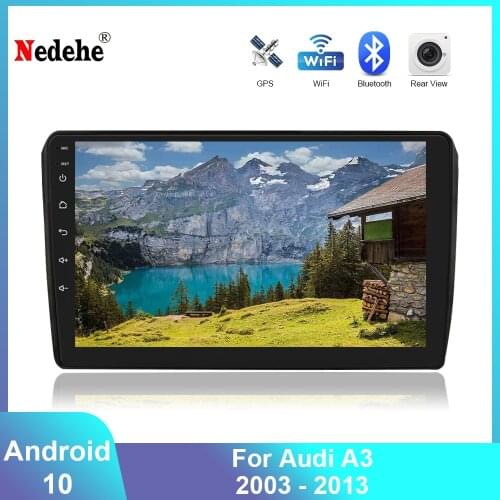 Quad Core Android 10.0 Autoradio Multimedia Player Head Unit Radio GPS Navigation for Audi A3 8P S3 2003-2013 Bluetooth Wifi