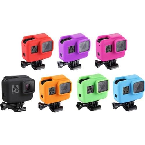 Colorful Soft Silicone Rubber Frame Protective Case for GoPro Hero 5 6 7 Black Protective Cover for Go Pro 5 Camera Accessories