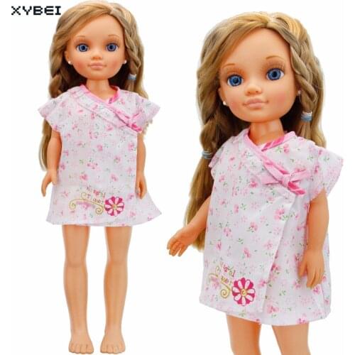 Handmade Floral Skirt Wedding Party Princess Dress Bowknot Pajamas Clothes For Nancy Doll 16" Puppet Accessories Kids Toys