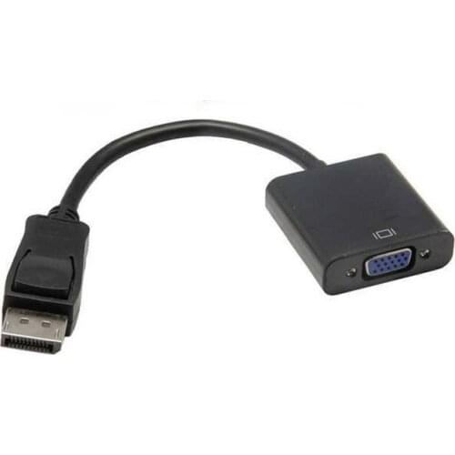 Display Port DP To VGA Adapter Cable Male To Female Converter for PC Computer Laptop HDTV Monitor Projector
