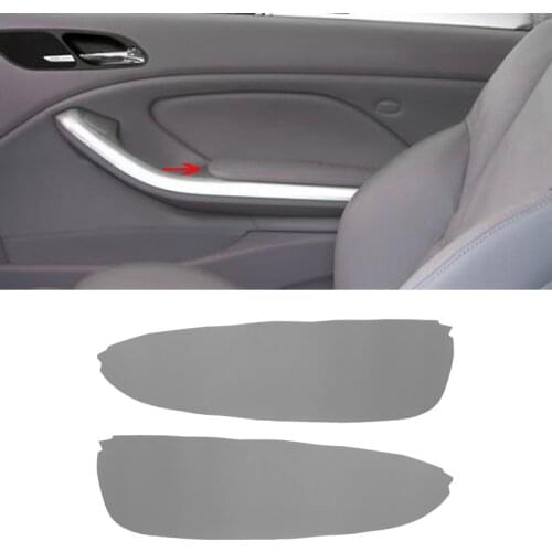 For BMW 3 Series E46 1998 1999 2000 2001 2002 - 2006 2pcs Car Microfiber Leather Front Door Armrest Panel Cover Protective Trim