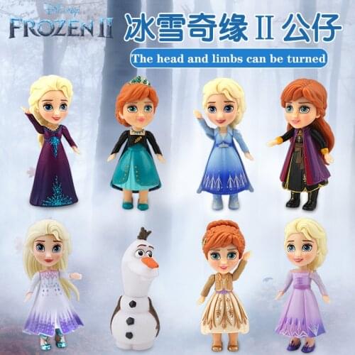 10cm Disney Doll Toys Frozen 2 Princess Elsa and Anna Olaf 8 Styles Cute Childrens Doll Toys Girls Dolls Kids Birthday Gift