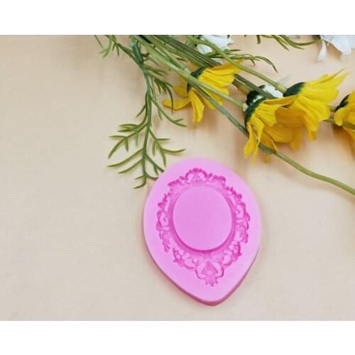 Baroque Style Mini Photo Frame Silicone Mold Fondant Cake Decorating Moulds