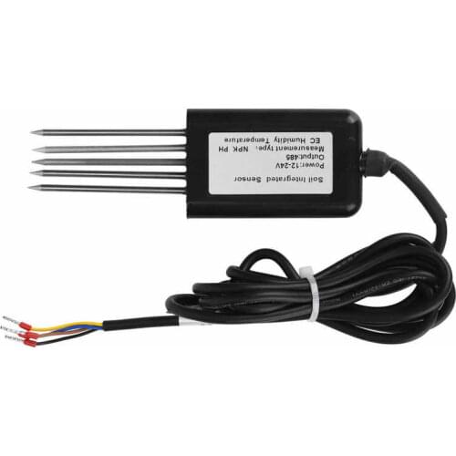 RS485 5Pin Soil EC Sensor PH NPK Temperature and Humidity Conductivity Detector Soil Multi‑Parameter Sensor