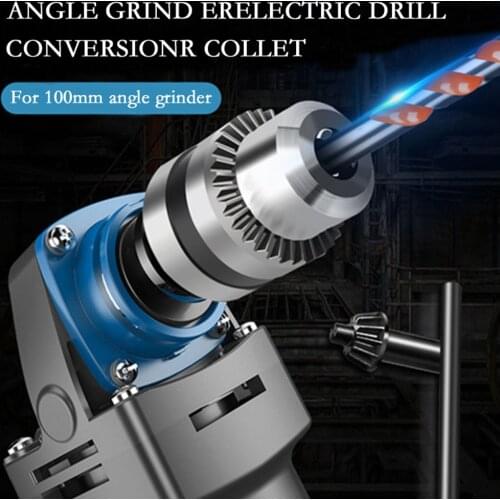 Angle Grinder Electric Drill Conversion Collet 10mm Chuck Holder Power Drill Convert Adapter M10 For 4" Electric Angle Grinder