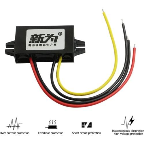 2A 12W DC12V To 6V DC Buck Power Converter Multiple protection Step Down Voltage Changer Adapter Regulator Waterproof For Audio