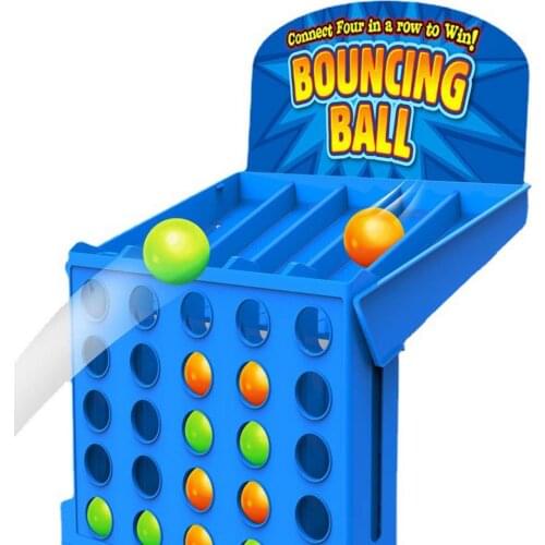 Bouncing Linking Shots Educational Toys Portable Jump Ball Four-Line Board Game Puzzle Toys For Kids Finger Basketball Shooting