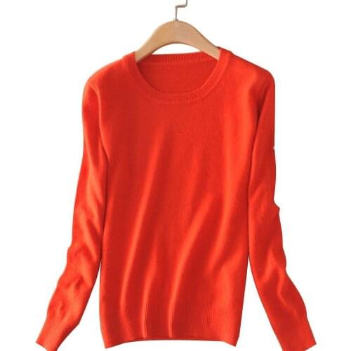 Autumn Winter Sweater Women Faux Cashmere Solid Color Pullover Round Neck Long Sleeve Oversize Sweater