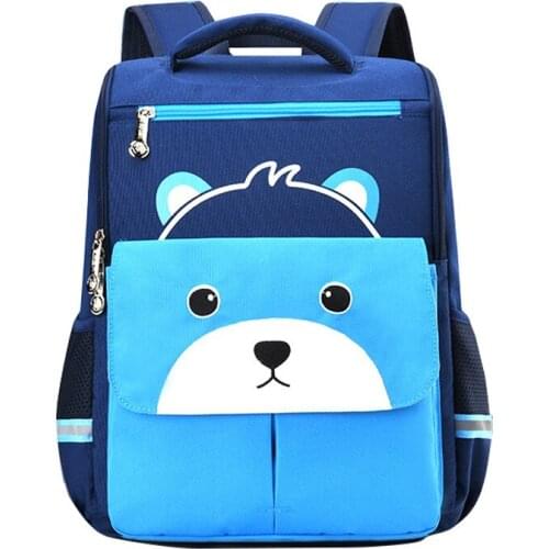 Cat/Bear Face Prints School Bag for Girls Boys Elementary Bookbag Kids Backpack Cartoon Kindergarten Baby Bags