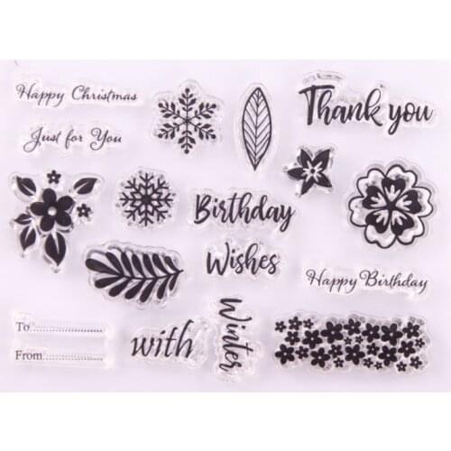 Birthday Wishes Silicone Clear Seal Stamp DIY Scrapbooking Embossing Photo Album