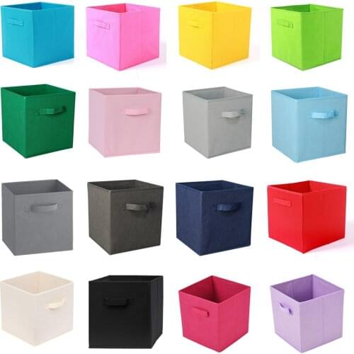 Fabric Storage Boxes Bins Eco-friendly Toys Organization Folding Sundries Office Clothing Organizer Drawer for Wardrobe Cabinet