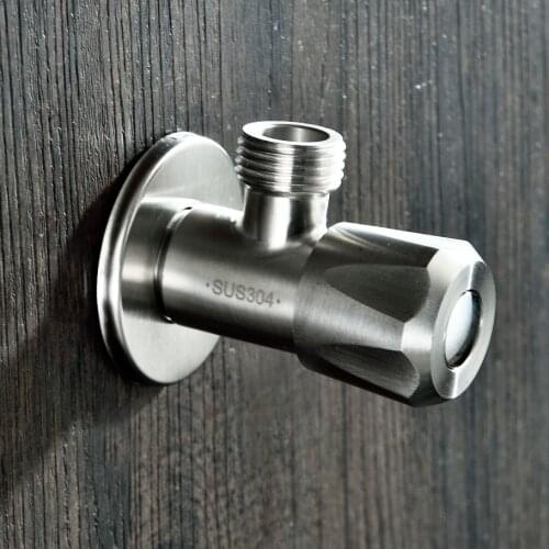 304 Stainless Steel Angle Valve G1/2 Water Heater Toilet Inlet Water Stop Valve Connector Washing Machine Faucet Angle Valve