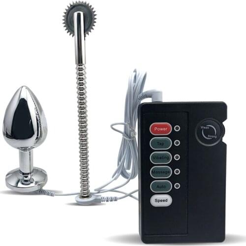 Electro shock Wartenberg Pinwheel Roller body torture play SM bondage device metal anal butt plug electric stimulation sex toy