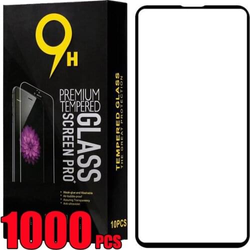 1000pcs Tempered Glass Full Screen Protector For Xiaomi Redmi Note 10 Pro Max 10S 9 9S 9A 9C 9T 8 8A 8T Printing With Package