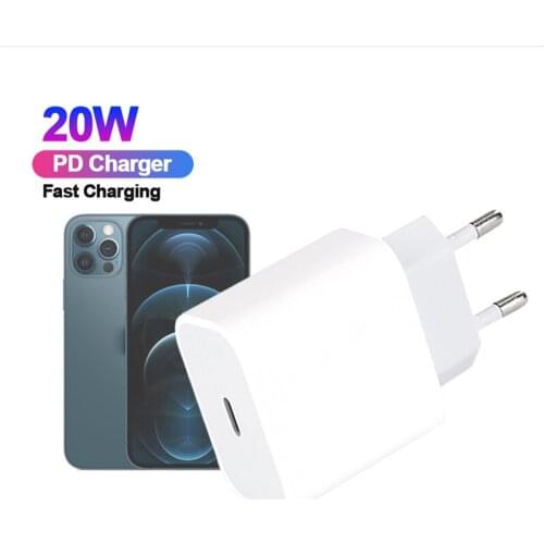 20W Fast Charge Charger Type C for iPhone 12 pro Max 11 Eu US Plug Quick Charge 3 Universal Mobile Phone Charge for Samsung Xiao