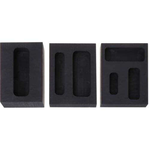 Gold Crucible Graphite Ingot Melting Metal Bar Mold Casting Refining Scrap Tool