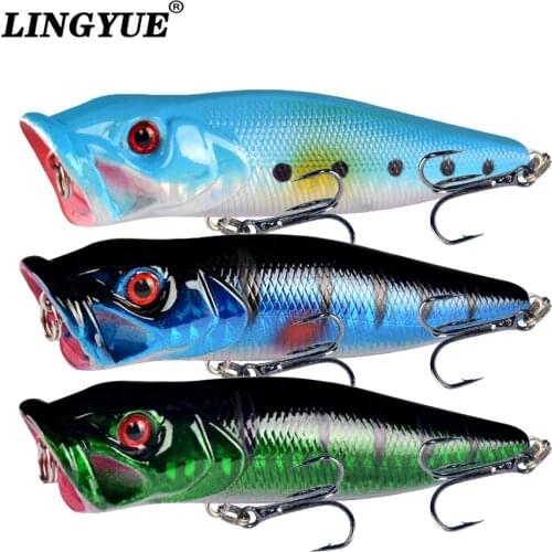 1PCS New Hard Poper Fishing Lure 9.5cm 12g Topwater Fish Baits 4# Hooks Tackle