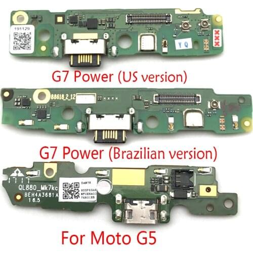 10 Pcs/Lot, USB Dock Charger Connector Board For Motorola Moto G4 G5 play E6 Play E6S E7 Plus Charging Port Flex Cable