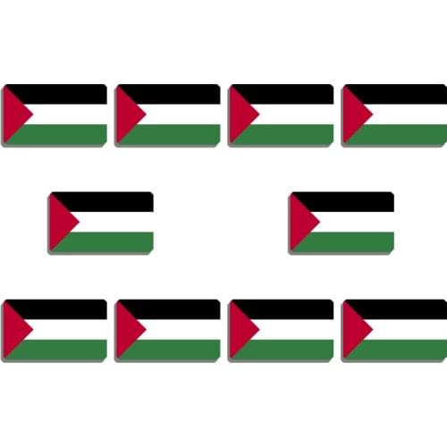 10Pcs Palestine Flag Brooch Vintage Flag Lapel Pins For Women Shirt Bag Accessory Acrylic Badge Patriotic Trinkets