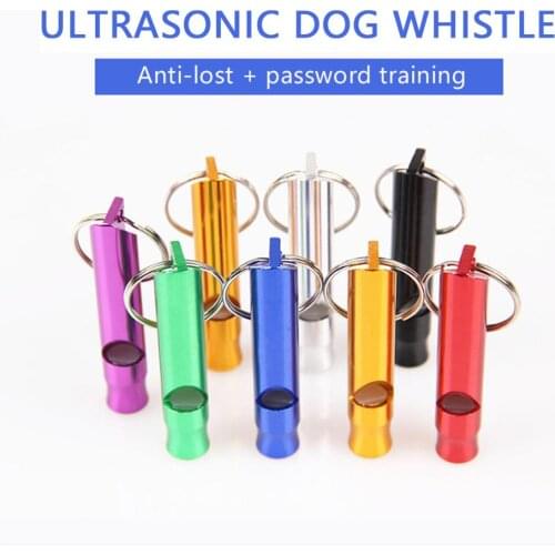 Dogs Repeller Pet Dog Training Whistle Pitch Anti Bark Ultrasonic Sound Dogs Training Flute Pet Supplies Key Chain Dog Whistle