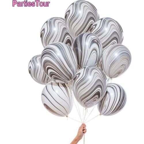 25pcs 12/10inch Agat Marble Latex Balloons Helium Ballons Wedding Baby Shower Birthday Party Supplies Easter Decorations Globos