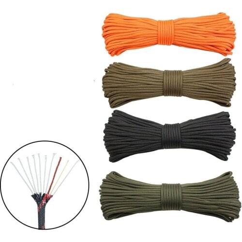 31m 10-core Umbrella Rope Paracord Survival Outdoor Adventure Regulations Camping Climbing Braided Hand Rope Hiking Clothesline