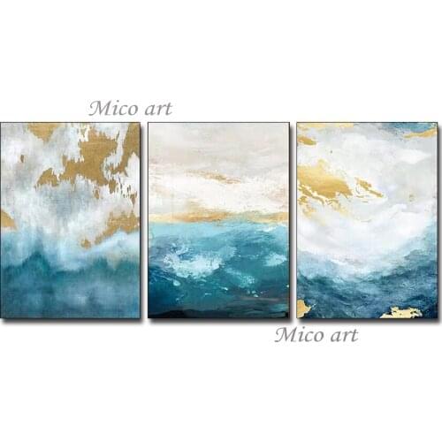 100% Hand Painted Abstract 3 Pieces Oil Paintings New Arrival Modern Canvas Wall Decor Art Paintings For Hotel Wall Decoration