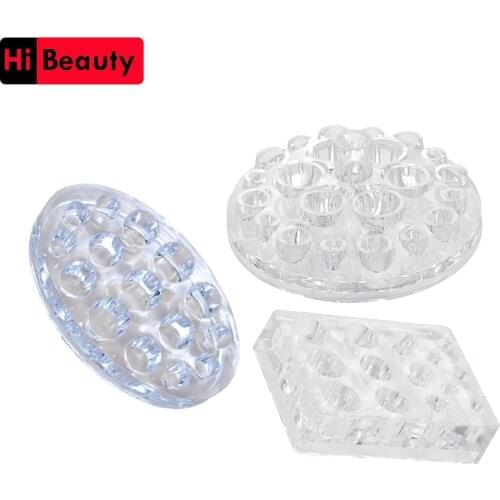 Acrylic Rectangle Oval Round Cover Tattoo Ink Pigment Cups Caps Stand Holder Case Storage Container Standing Rack Accessories